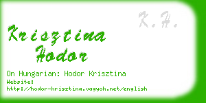 krisztina hodor business card